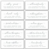 Chic Calligraphy Wedding Guest Address Labels (Vorderseite)