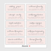 Chic Calligraphy Wedding Guest Address Labels (Blatt)