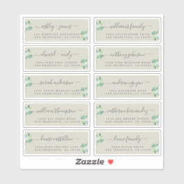 Chic Calligraphy Wedding Guest Address Labels