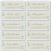 Chic Calligraphy Wedding Guest Address Labels (Vorderseite)