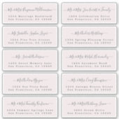 Chic Calligraphy Wedding Guest Address Labels (Vorderseite)