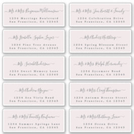 Chic Calligraphy Wedding Guest Address Labels