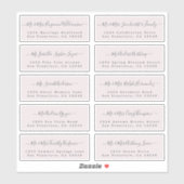 Chic Calligraphy Wedding Guest Address Labels (Blatt)
