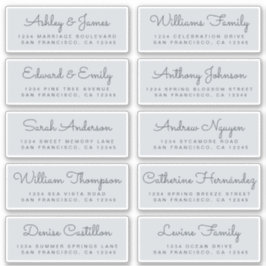 Chic Calligraphy Wedding Guest Address Labels
