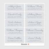 Chic Calligraphy Wedding Guest Address Labels (Blatt)