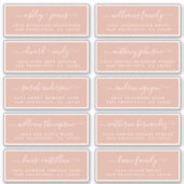 Chic Calligraphy Wedding Guest Address Labels (Vorderseite)