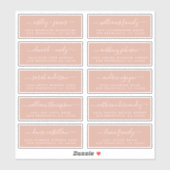 Chic Calligraphy Wedding Guest Address Labels (Blatt)