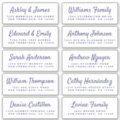 Chic Calligraphy Wedding Guest Address Labels (Vorderseite)