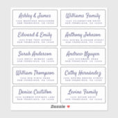 Chic Calligraphy Wedding Guest Address Labels (Blatt)