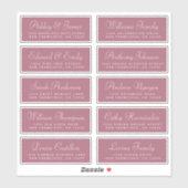 Chic Calligraphy Wedding Guest Address Labels (Blatt)