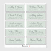 Chic Calligraphy Wedding Guest Address Labels (Blatt)