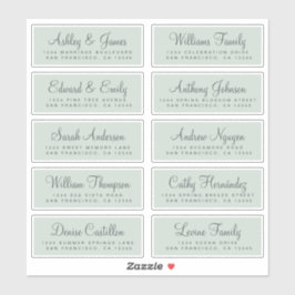 Chic Calligraphy Wedding Guest Address Labels