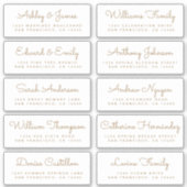 Chic Calligraphy Wedding Guest Address Labels (Vorderseite)