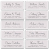 Chic Calligraphy Wedding Guest Address Labels (Vorderseite)