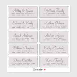 Chic Calligraphy Wedding Guest Address Labels