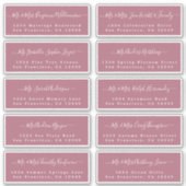 Chic Calligraphy Wedding Guest Address Labels (Vorderseite)