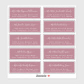 Chic Calligraphy Wedding Guest Address Labels (Blatt)