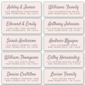 Chic Calligraphy Wedding Guest Address Labels (Vorderseite)