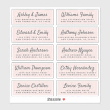 Chic Calligraphy Wedding Guest Address Labels