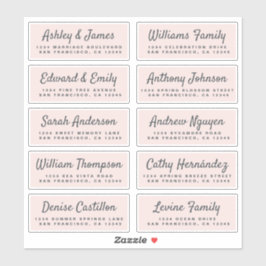 Chic Calligraphy Wedding Guest Address Labels
