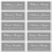 Chic Calligraphy Wedding Guest Address Labels (Vorderseite)