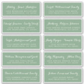 Chic Calligraphy Wedding Guest Address Labels (Vorderseite)