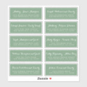 Chic Calligraphy Wedding Guest Address Labels (Blatt)