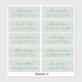 Chic Calligraphy Wedding Guest Address Labels (Blatt)