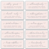 Chic Calligraphy Wedding Guest Address Labels (Vorderseite)