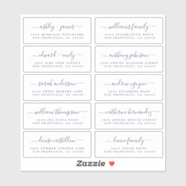 Chic Calligraphy Wedding Guest Address Labels