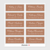 Chic Calligraphy Wedding Guest Address Labels (Blatt)