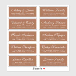 Chic Calligraphy Wedding Guest Address Labels