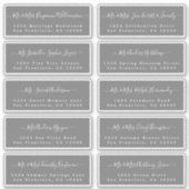Chic Calligraphy Wedding Guest Address Labels (Vorderseite)