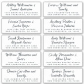 Chic Calligraphy Wedding Guest Address Labels (Vorderseite)
