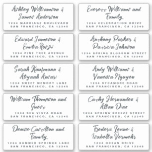 Chic Calligraphy Wedding Guest Address Labels