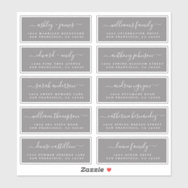 Chic Calligraphy Wedding Guest Address Labels