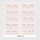 Chic Calligraphy Wedding Guest Address Labels (Blatt)
