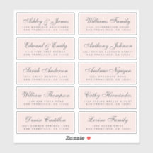 Chic Calligraphy Wedding Guest Address Labels