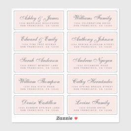 Chic Calligraphy Wedding Guest Address Labels
