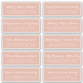 Chic Calligraphy Wedding Guest Address Labels (Vorderseite)