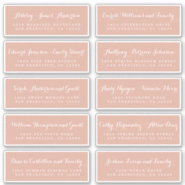 Chic Calligraphy Wedding Guest Address Labels