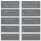 Chic Calligraphy Wedding Guest Address Labels (Vorderseite)