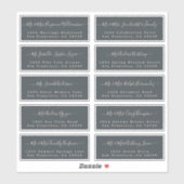 Chic Calligraphy Wedding Guest Address Labels (Blatt)