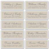 Chic Calligraphy Wedding Guest Address Labels (Vorderseite)