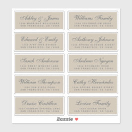 Chic Calligraphy Wedding Guest Address Labels