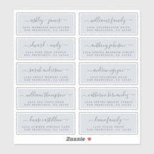 Chic Calligraphy Wedding Guest Address Labels
