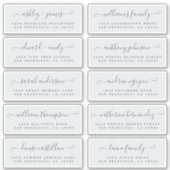 Chic Calligraphy Wedding Guest Address Labels (Vorderseite)