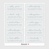 Chic Calligraphy Wedding Guest Address Labels (Blatt)