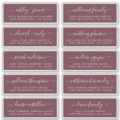 Chic Calligraphy Wedding Guest Address Labels (Vorderseite)