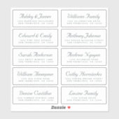 Chic Calligraphy Wedding Guest Address Labels (Blatt)